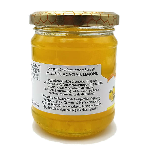 Miele Aromatizzato - Miele di Acacia e Limone barattolo 250 gr