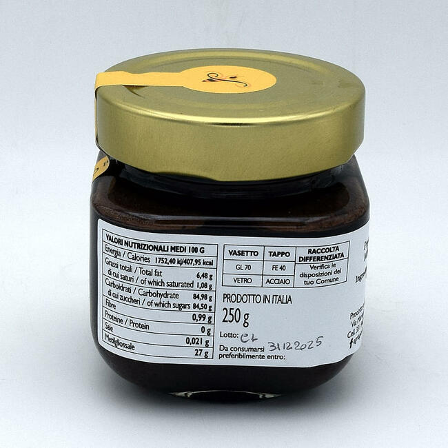 Miele Aromatizzato - Miele di Acacia e Pasta di Cioccolato
barattolo 250 gr